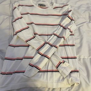 Bass Striped Sweater | White | Size M